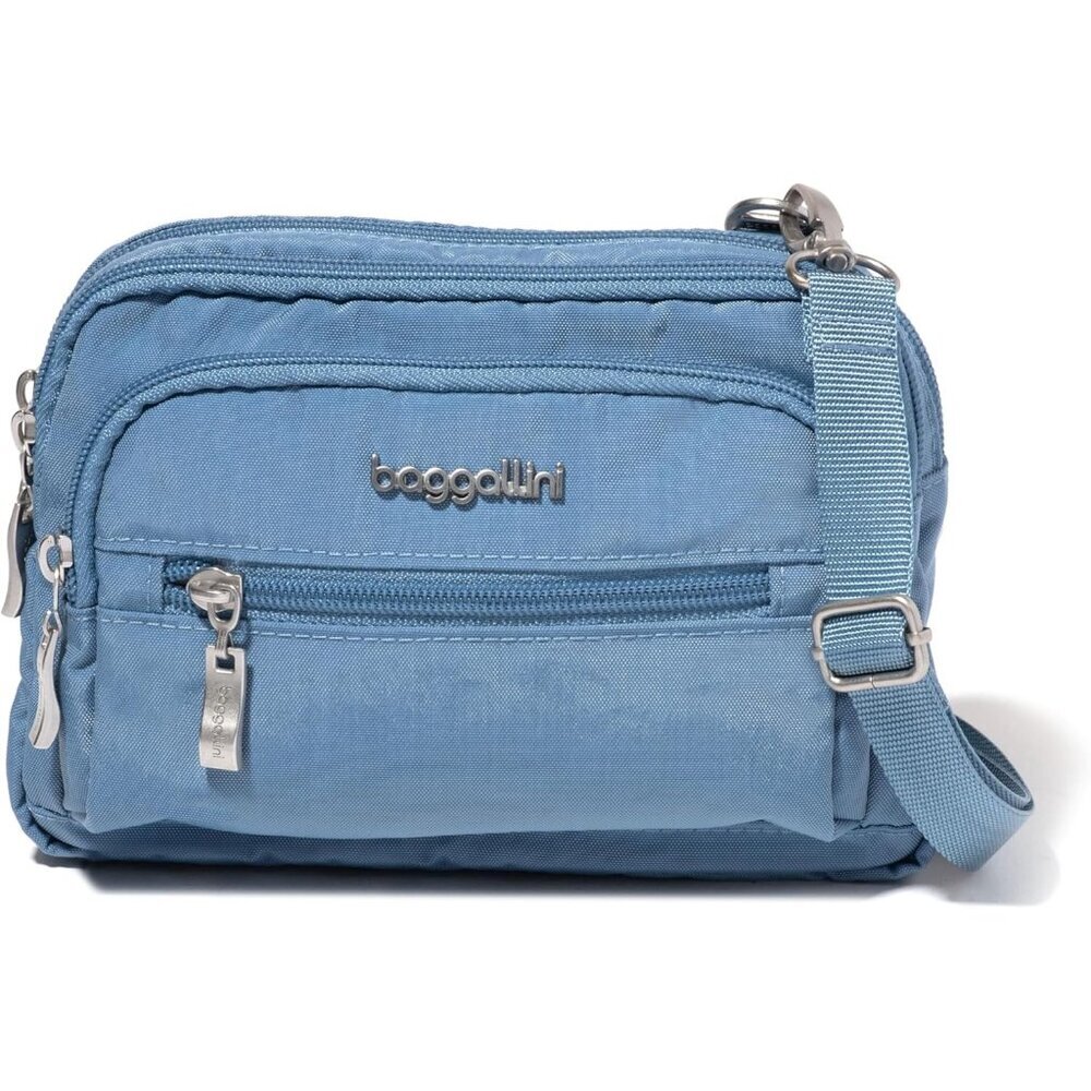 〽️Women Cornflower Triple Zip Small Crossbody Bag Lightweight Convertible Belt